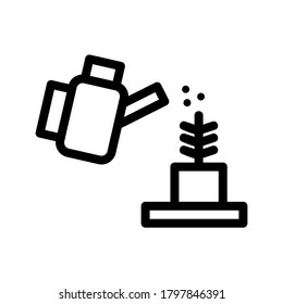 Watering Plant icon or logo isolated sign symbol vector illustration - high quality black style vector icons
