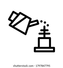 Watering Plant icon or logo isolated sign symbol vector illustration - high quality black style vector icons
