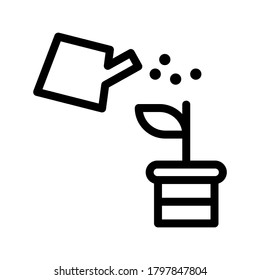 Watering Plant icon or logo isolated sign symbol vector illustration - high quality black style vector icons
