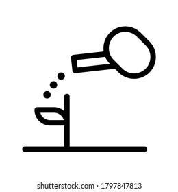 Watering Plant icon or logo isolated sign symbol vector illustration - high quality black style vector icons
