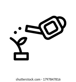 Watering Plant icon or logo isolated sign symbol vector illustration - high quality black style vector icons
