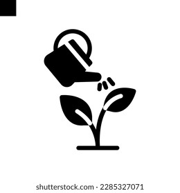 watering plant icon solid style vector