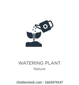 Watering plant icon vector. Trendy flat watering plant icon from nature collection isolated on white background. Vector illustration can be used for web and mobile graphic design, logo, eps10