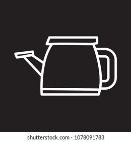watering plant tools icon flat black