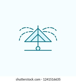 watering of plants field outline icon. Element of drip watering icon. Thin line icon for website design and development, app development. Premium icon