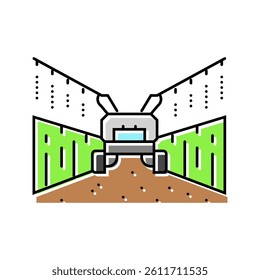 watering robot harvests color icon vector. watering robot harvests sign. isolated symbol illustration