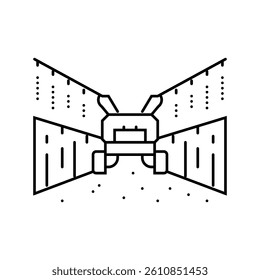 watering robot harvests line icon vector. watering robot harvests sign. isolated contour symbol black illustration