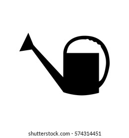 Watering sign. Flat style black icon on white.