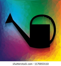 Watering sign. Vector. Flat style black icon on white.