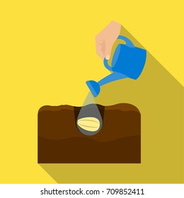 Watering single icon in flat style .Watering, vector symbol stock illustration web.