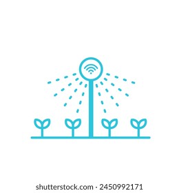 Watering smart irrigation system icon. Isolated on white background
