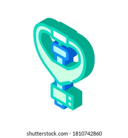vectorial de icono isométrico del pulverizador de riego. signo de pulverizador de agua. ilustración de símbolo aislado