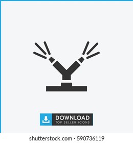 watering system icon. Simple filled watering system vector icon. On white background.