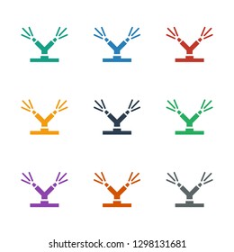 watering system icon white background. Editable filled watering system icon from smarthome. Trendy watering system icon for web and mobile.