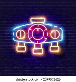 Watering timer mechanical neon icon. Irrigation system, watering system, hose and accessories glowing signs. Vector illustration for design, website, advertising, store, goods.