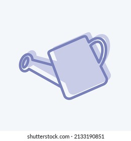Watering tool Icon in trendy two tone style isolated on soft blue background