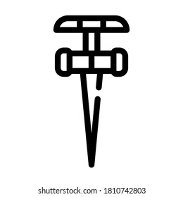 watering tool line icon vector. watering tool sign. isolated contour symbol black illustration