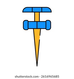 watering tool line icon vector. watering tool sign. isolated symbol illustration