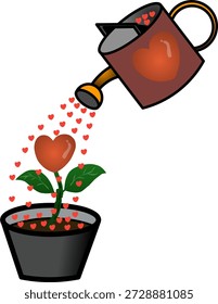 Regando el árbol del amor 