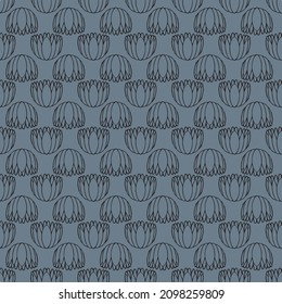 Waterlily buds Seamless Pattern Design