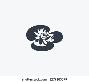 Waterlily icon isolated on clean background. Waterlily icon concept drawing icon in modern style. Vector illustration for your web mobile logo app UI design.