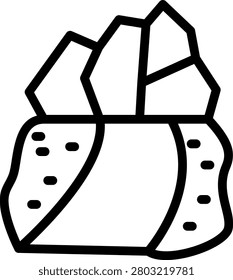 Waterlogged Path Vector Design Icon Style