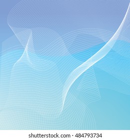 Watermark  Background. Waves. Guilloche. The protective layer for banknotes, diplomas and certificates.