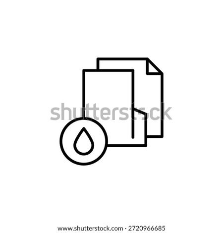 Watermark Document Protection Icon Symbol Illustration