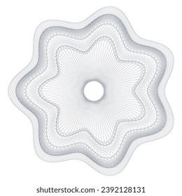 Watermark guilloce.Watermark pattern , Watermark banknote pattern. Banknotes check guilloche lines texture, secure waves patterns and passport paper. Currency banknote guilloche, security certificate 