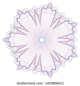 watermark,  guilloche, design element for  background diploma, certificate, note
