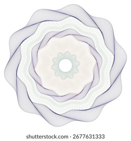 Watermark guilloche. Watermark pattern , Watermark banknote pattern. Banknotes check guilloche lines texture, secure waves patterns and passport paper. Currency banknote guilloche, security certificat