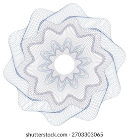 Watermark guilloche. Watermark pattern , Watermark banknote pattern. Banknotes check guilloche lines texture, secure waves patterns and passport paper. Currency banknote guilloche, security certificat