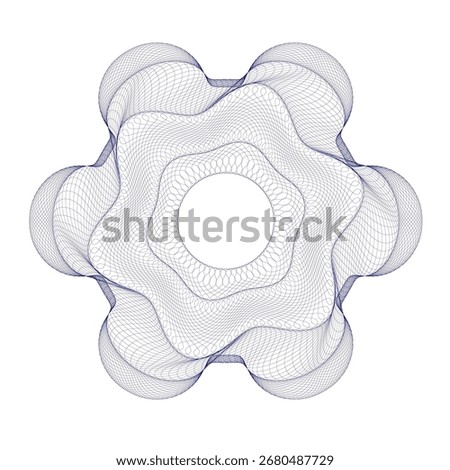 Watermark guilloche. Watermark pattern , Watermark banknote pattern. Banknotes check guilloche lines texture, secure waves patterns and passport paper. Currency banknote guilloche, security certificat