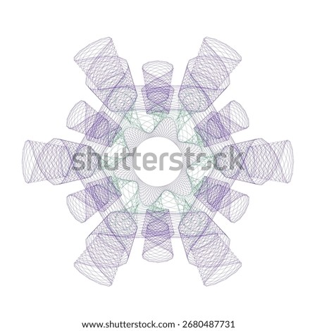Watermark guilloche. Watermark pattern , Watermark banknote pattern. Banknotes check guilloche lines texture, secure waves patterns and passport paper. Currency banknote guilloche, security certificat