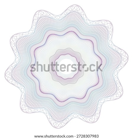 Watermark guilloche. Watermark pattern , Watermark banknote pattern. Banknotes check guilloche lines texture, secure waves patterns and passport paper. Currency banknote guilloche, security certificate watermark background