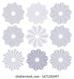 Marca de agua , Rosetta de guilloche , diseño de fondo para el certificado, 