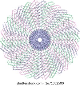 Marca de agua , Rosetta de guilloche , diseño de fondo para el certificado, 