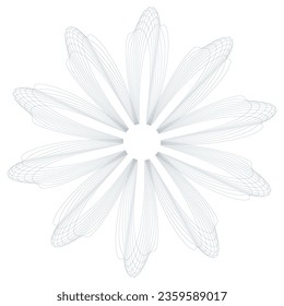 Watermark. Guilloche rosette element. Digital watermark for Security Papers. It can be used as a protective layer for certificate, voucher, banknote, play money design, currency, note, check, ticket,
