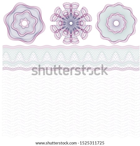 Watermark guilloche security for background  certificate, 