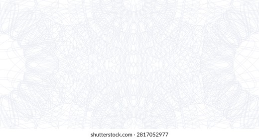 Watermark mesh diploma pattern background. Intricate security grid background for printing authentic cheques, diplomas and certificates.