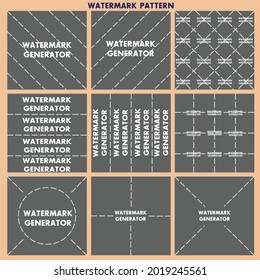 Watermark Pattern Bundle Template Design