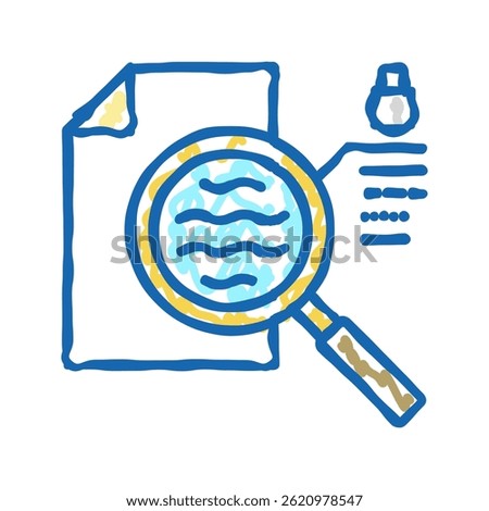 watermarked paper sheet doodle icon sketch vector. watermarked paper sheet sign. isolated symbol illustration