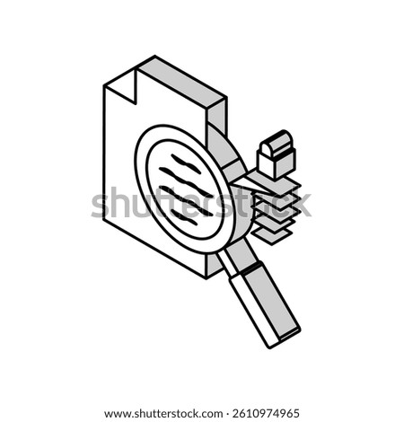 watermarked paper sheet isometric icon vector. watermarked paper sheet sign. isolated symbol illustration