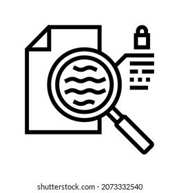 watermarked paper sheet line icon vector. watermarked paper sheet sign. isolated contour symbol black illustration