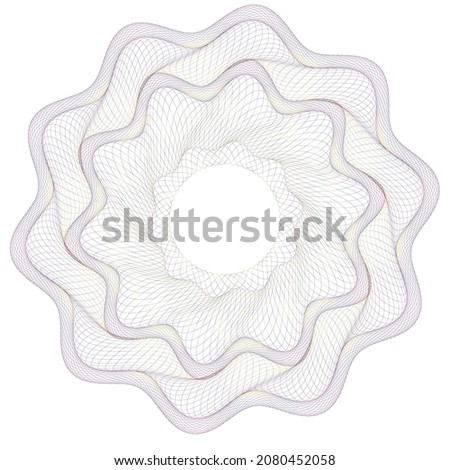 Watermark.Watermark pattern , Watermark banknote pattern. Banknotes check guilloche lines texture, secure waves patterns and passport paper. Currency banknote guilloche, security certificate watermark