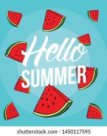 Watermellon Summer Season Illustration Vector