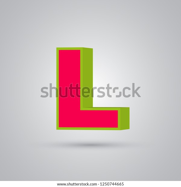 Watermelon 3d Vector Letter L Uppercase Stock Vector (Royalty Free ...