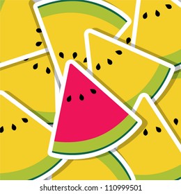 watermelon - art - vector