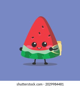 Watermelon Back School Always Excited Go Stock Vector (Royalty Free ...