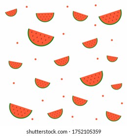 Watermelon backgorund with white background